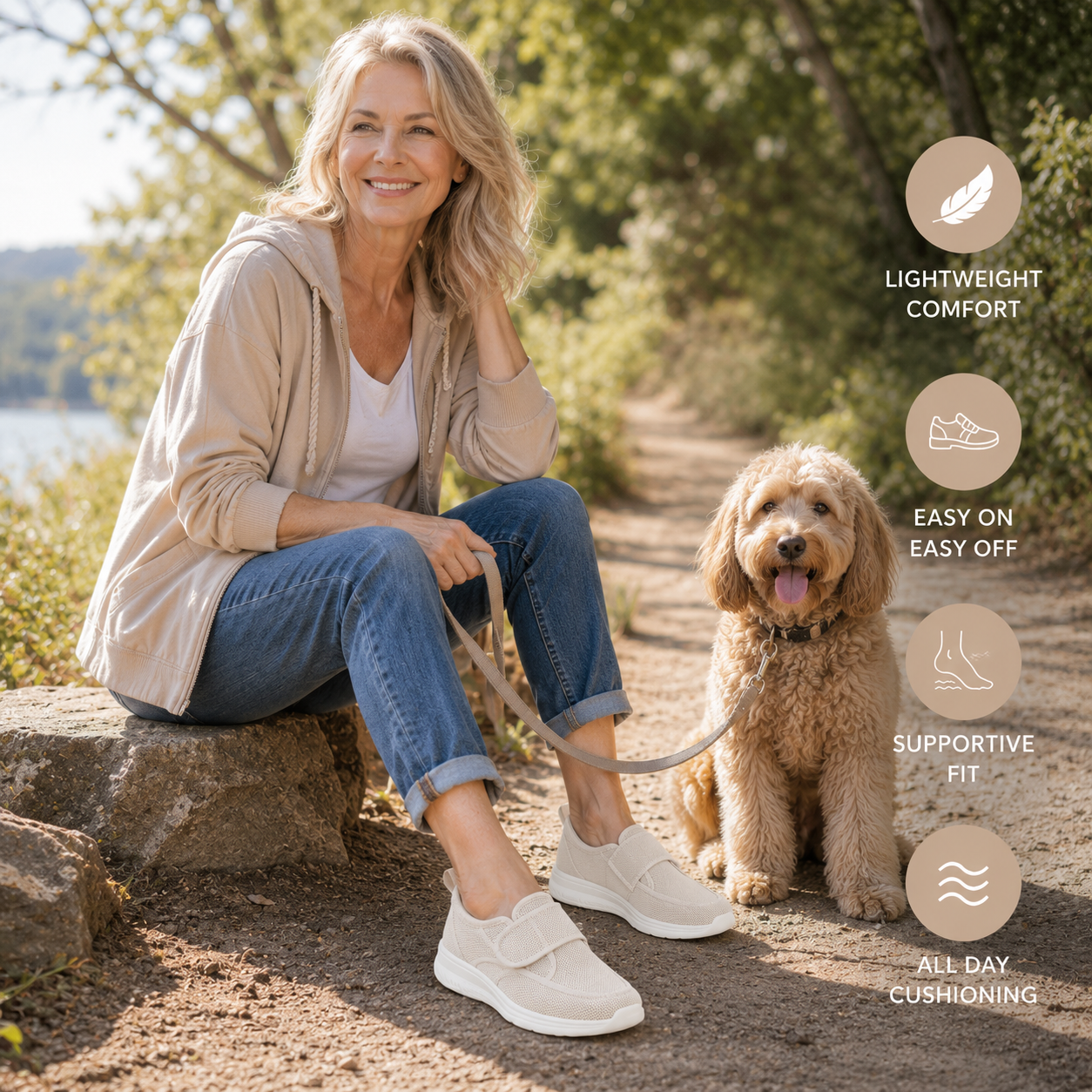 Groovy Glides™ Simple Slide-Ins | Wide Fit - Wide Toe Easy Access Shoes