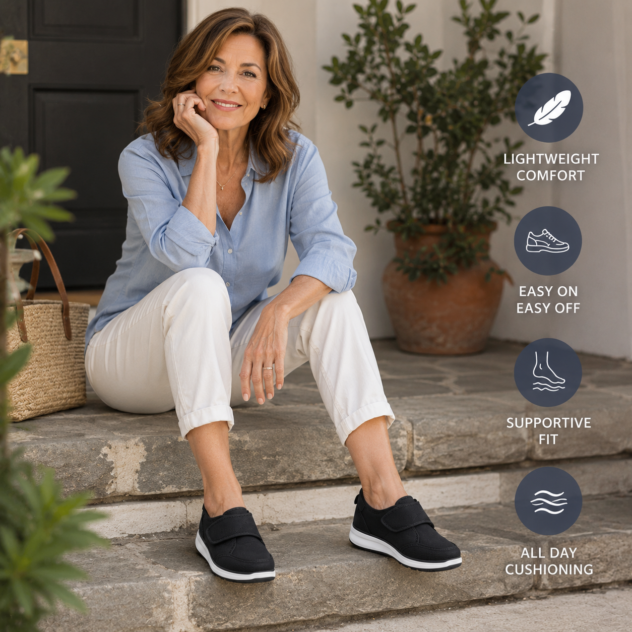 Groovy Glides™ Simple Slide-Ins | Wide Fit - Wide Toe Easy Access Shoes